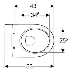 Geberit Wand-Tiefspül-WC iCon Rimfree, geschlossene Form weiß
