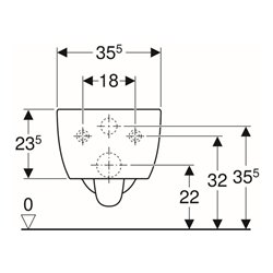 Geberit Wand-Tiefspül-WC iCon Rimfree, geschlossene Form weiß