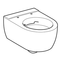Geberit Wand-Tiefspül-WC iCon Rimfree, geschlossene Form weiß