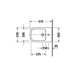Duravit Stand-Bidet DuraStyle 37x57,5cm, m HL, ÜL, HLB, we WonderGliss