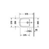 Duravit Stand-Bidet DuraStyle 37x57,5cm, m HL, ÜL, HLB, we WonderGliss