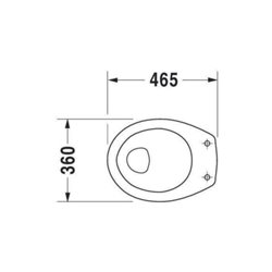Duravit Stand-Flach-WC Duraplus Sudan 36x46,5cm, Abg wa., w, 6,0 l, barrieref.