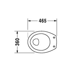 Duravit Stand-Flach-WC Duraplus Sudan 36x46,5cm, Abg wa., w, 6,0 l, barrieref.