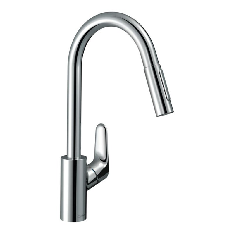 hansgrohe Spültisch-Einhebelmischer 240 Focus M41 mit Ausziehbrause, 2jet, chrom