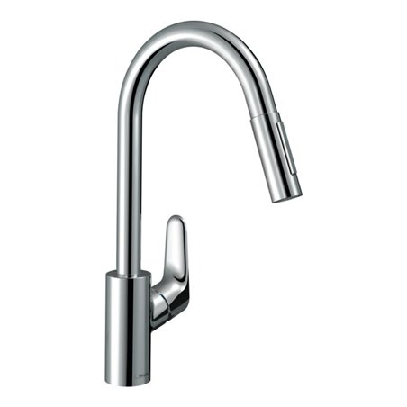 hansgrohe Spültisch-Einhebelmischer 240 Focus M41 mit Ausziehbrause, 2jet, chrom