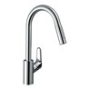 hansgrohe Spültisch-Einhebelmischer 240 Focus M41 mit Ausziehbrause, 2jet, chrom