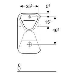 Geberit Urinal ALIVIO mit Kerze, Zulauf von hinten, Abgang nach hinten oder unten weiß
