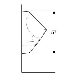 Geberit Urinal ALIVIO mit Kerze, Zulauf von hinten, Abgang nach hinten oder unten weiß