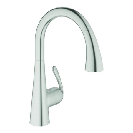 Grohe Einhand-Spültischbatterie ZEDRA DN 15, herausziehbare Spülbrause edelstahl