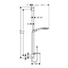 hansgrohe Brauseset SELECT E 150 3jet RAINDANCE Brausestange Unica'S Puro 900 mm chrom