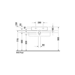 Duravit Möbelwaschtisch Vero 60x47cm, we, m HL, m ÜL, m Hahnlochbank