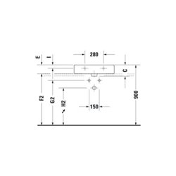 Duravit Möbelwaschtisch Vero 60x47cm, we, m HL, m ÜL, m Hahnlochbank