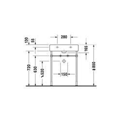 Duravit Möbelwaschtisch Vero 60x47cm, we, m HL, m ÜL, m Hahnlochbank