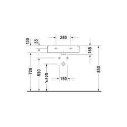 Duravit Möbelwaschtisch Vero 60x47cm, we, m HL, m ÜL, m Hahnlochbank