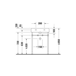 Duravit Möbelwaschtisch Vero 60x47cm, we, m HL, m ÜL, m Hahnlochbank