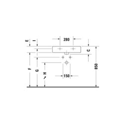 Duravit Möbelwaschtisch Vero 60x47cm, we, m HL, m ÜL, m Hahnlochbank