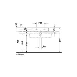 Duravit Möbelwaschtisch Vero 60x47cm, we, m HL, m ÜL, m Hahnlochbank