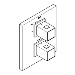 Grohe Thermostat GROHTHERM CUBE für Wanne oder Dusche mit mehr als einer Brause chrom