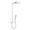 hansgrohe Showerpipe Raindance Select E mit Thermostat, 3jet, weiß/chrom