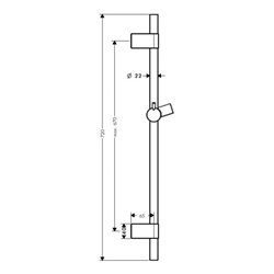 hansgrohe Brausestange UNICA'S PURO RENO 720 mm chrom