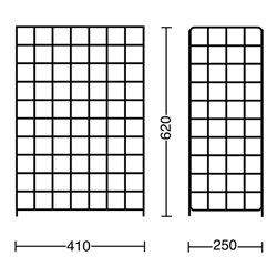 CWS Drahtgitterkorb weiß Typ G401, 645 x 390 x 240 mm