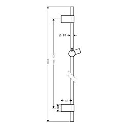 hansgrohe Brausestange UNICA'S PURO RENO 1050 mm chrom