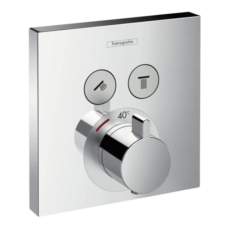 hansgrohe Fertigmontageset ShowerSelect UP-Thermostat, 2 Verbraucher, chrom