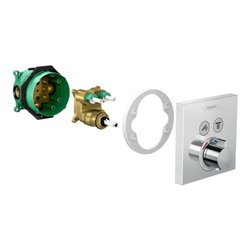 hansgrohe Fertigmontageset ShowerSelect UP-Thermostat, 2 Verbraucher, chrom