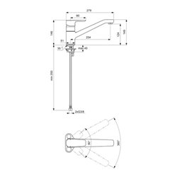 Ideal Standard Einhebel-Küchenarmatur CERAPLAN III DN 15 chrom