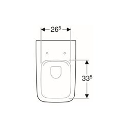 Geberit Wand-WC, Tiefspüler iCon Square 35x54cm, geschl. Form, rimfree, weiß