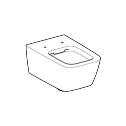 Geberit Wand-WC, Tiefspüler iCon Square 35x54cm, geschl. Form, rimfree, weiß