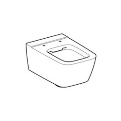 Geberit Wand-WC, Tiefspüler iCon Square 35x54cm, geschl. Form, rimfree, weiß