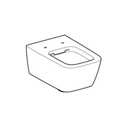 Geberit Wand-WC, Tiefspüler iCon Square 35x54cm, geschl. Form, rimfree, weiß