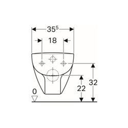 Geberit Wand-WC, Tiefspüler Renova Compact sq 6/5 l, verkürzte Ausladung, weiß