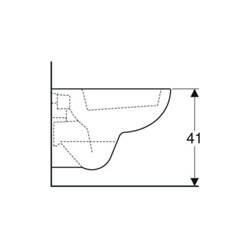 Geberit Wand-WC, Tiefspüler Renova Compact sq 6/5 l, verkürzte Ausladung, weiß