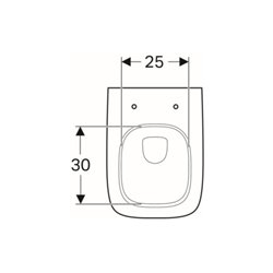 Geberit Wand-WC, Tiefspüler Renova Compact sq 6/5 l, verkürzte Ausladung, weiß