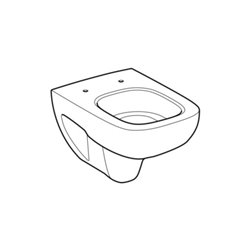 Geberit Wand-WC, Tiefspüler Renova Compact sq 6/5 l, verkürzte Ausladung, weiß