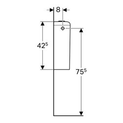 Geberit Keramik-Spülkasten iCon Wasseranschl. seitl., 2-Mg-Spül., weiß