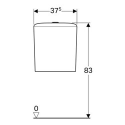 Geberit Keramik-Spülkasten iCon Wasseranschl. seitl., 2-Mg-Spül., weiß