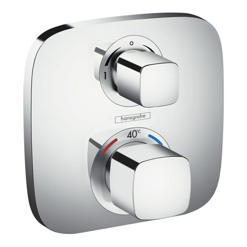 hansgrohe Fertigmontageset Ecostat E 2 Verbraucher, UP-Thermostat, chrom