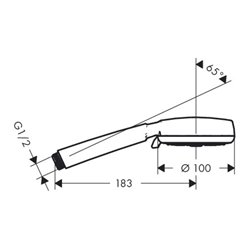 hansgrohe Handbrause CROMETTA 100 MULTI DN 15 weiß/chrom