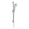 hansgrohe Brause-Set Croma Select S Vario 669mm Brausestange, weiß/chrom