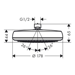hansgrohe Kopfbrause CROMETTA 160 1jet DN 15 chrom