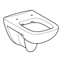 Geberit Wand-WC, Tiefspüler Renova Plan 6/5 l, rimfree, weiß