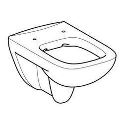 Geberit Wand-WC, Tiefspüler Renova Plan 6/5 l, rimfree, weiß