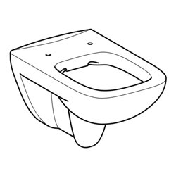 Geberit Wand-WC, Tiefspüler Renova Plan 6/5 l, rimfree, weiß