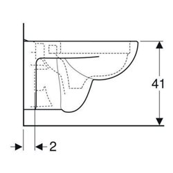 Geberit Wand-WC, Tiefspüler Renova Plan 6/5 l, rimfree, weiß