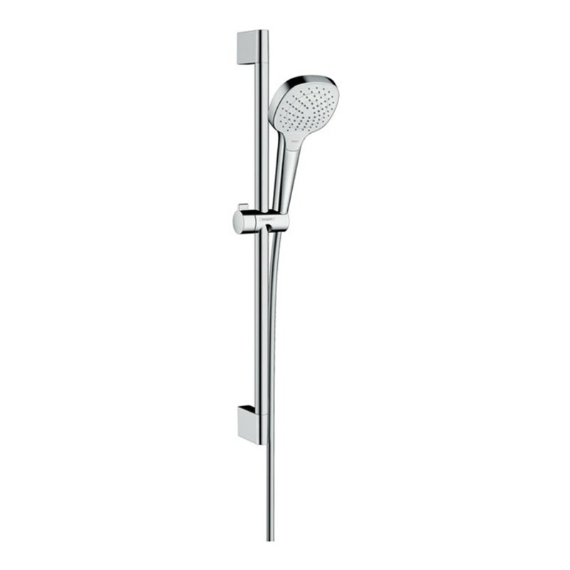 hansgrohe Brause-Set Croma Select E Vario 669mm Brausestange, chrom/weiß