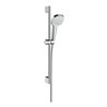 hansgrohe Brause-Set Croma Select E Vario 669mm Brausestange, chrom/weiß