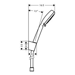 hansgrohe Brauseset CROMETTA 100 VARIO Metaflex Brauseschlauch 1250 mm weiß/chrom